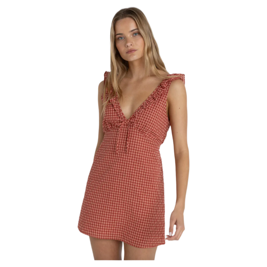 Rhythm - Lola Check Ruffle Mini Dress - Velocity 21