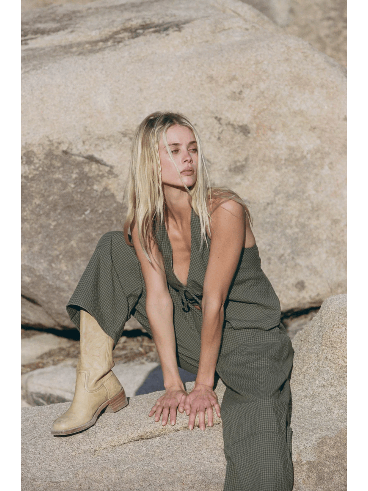 Rhythm - Louise Check Drawstring Pant - Velocity 21