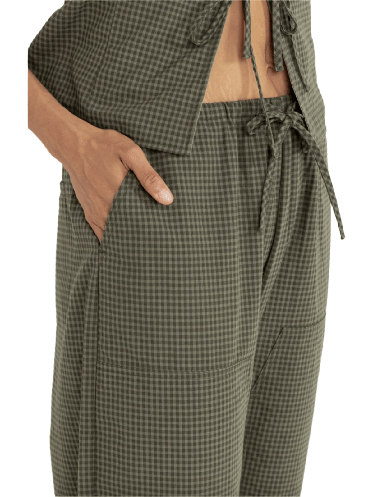 Rhythm - Louise Check Drawstring Pant - Velocity 21