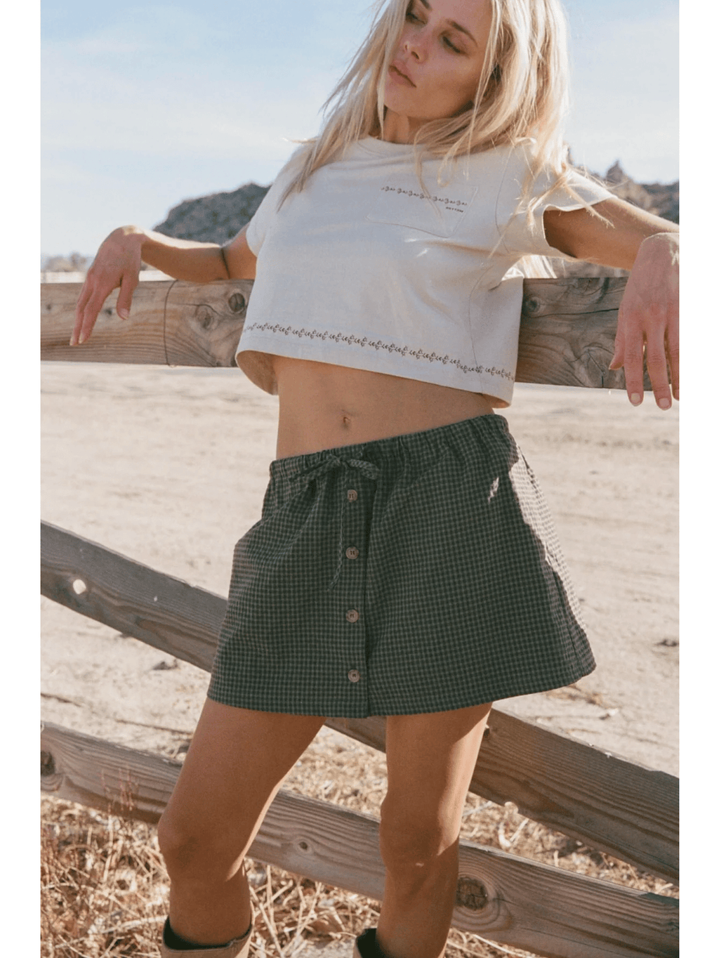Rhythm - Louise Check Skort - Velocity 21