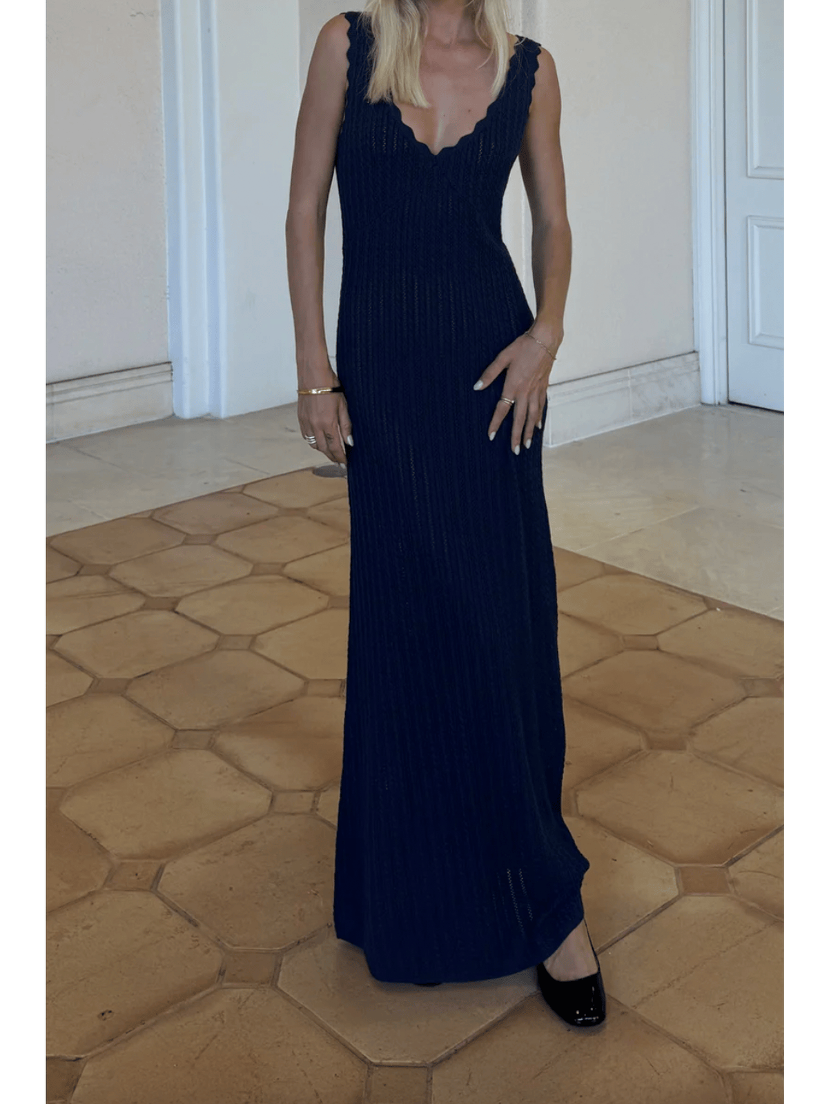 Rhythm - Scallop Knit Maxi Dress - Velocity 21