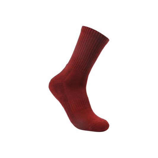 Singles Crew Sock - Maroon