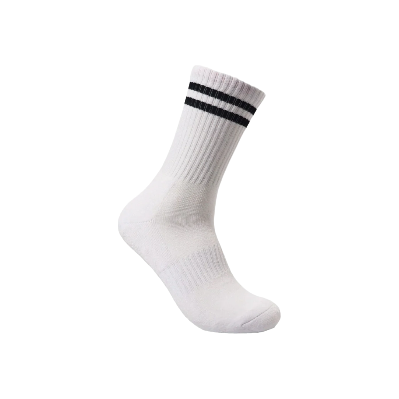 Globe - Singles Crew Sock - White/Black Stripe - Velocity 21