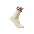 Globe - Singles Crew Sock - Natural/Red Blue Stripe - Velocity 21