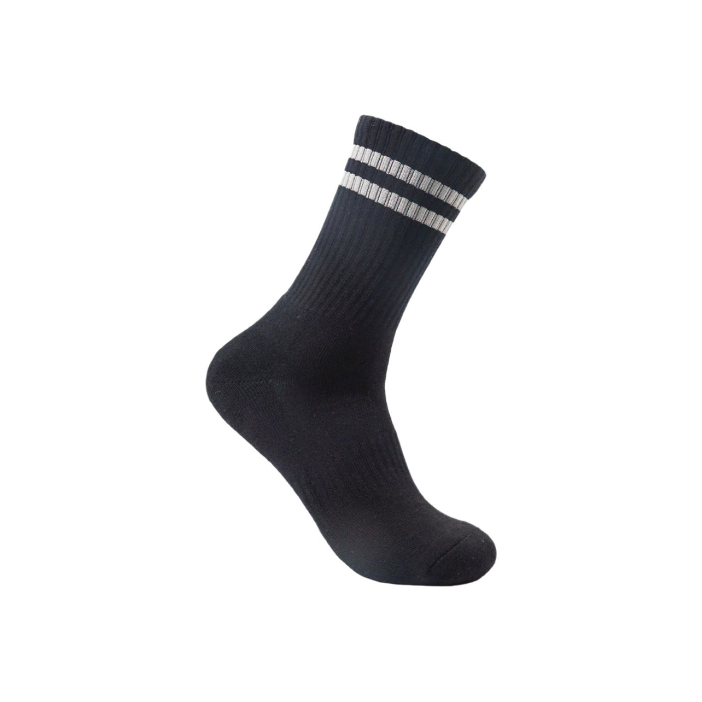 Globe - Singles Crew Sock -  Black/Grey Stripe - Velocity 21
