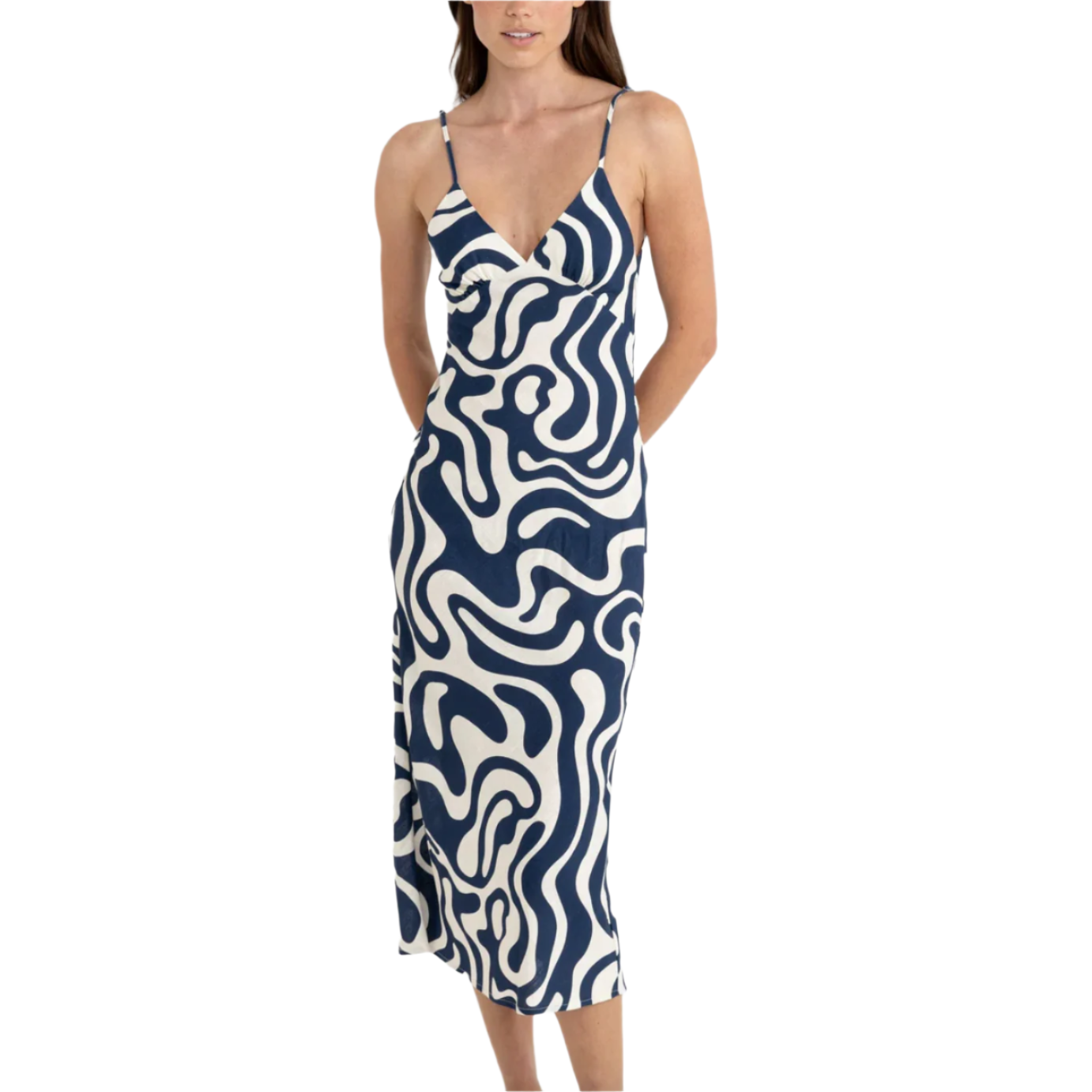 Rhythm - Waverly Bias Cut Midi Dress - Velocity 21