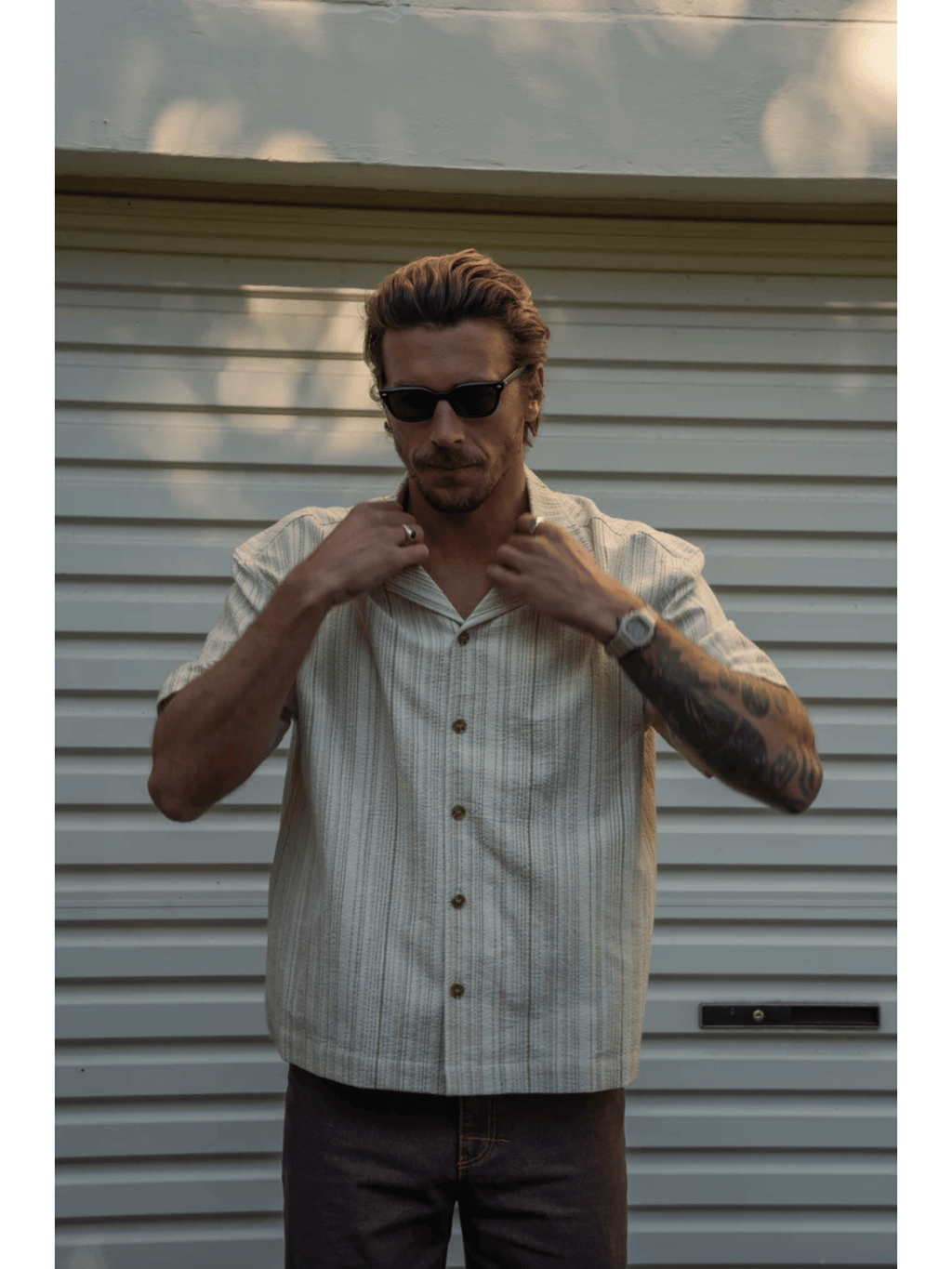 Rhythm - Benny Relaxed Stripe SS Shirt - Velocity 21