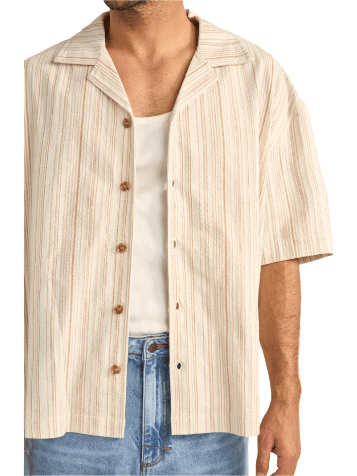 Rhythm - Benny Relaxed Stripe SS Shirt - Velocity 21