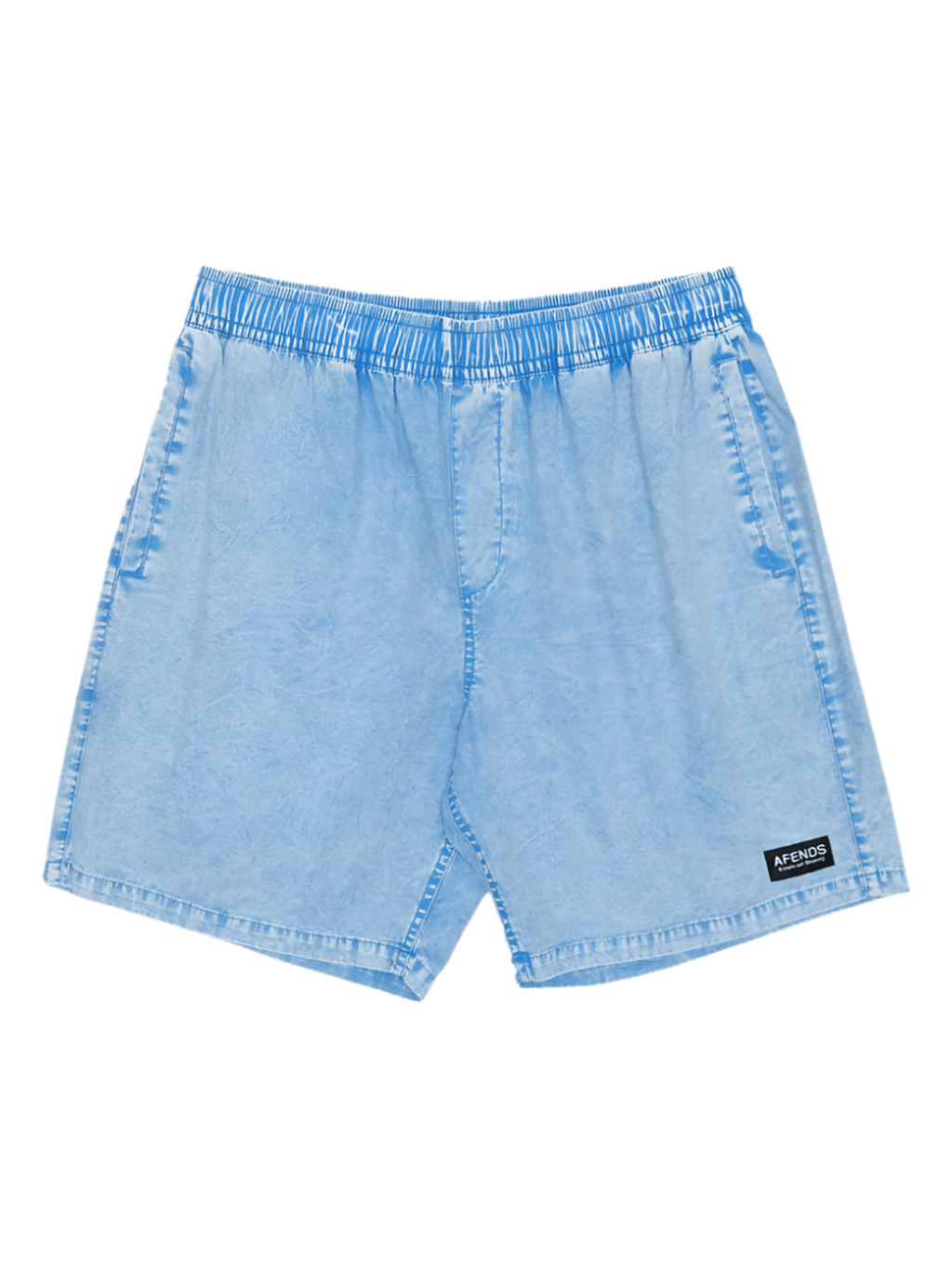 Afends - The Dopamine Organic Swim Short 18" - Blue Acid Wash - Velocity 21