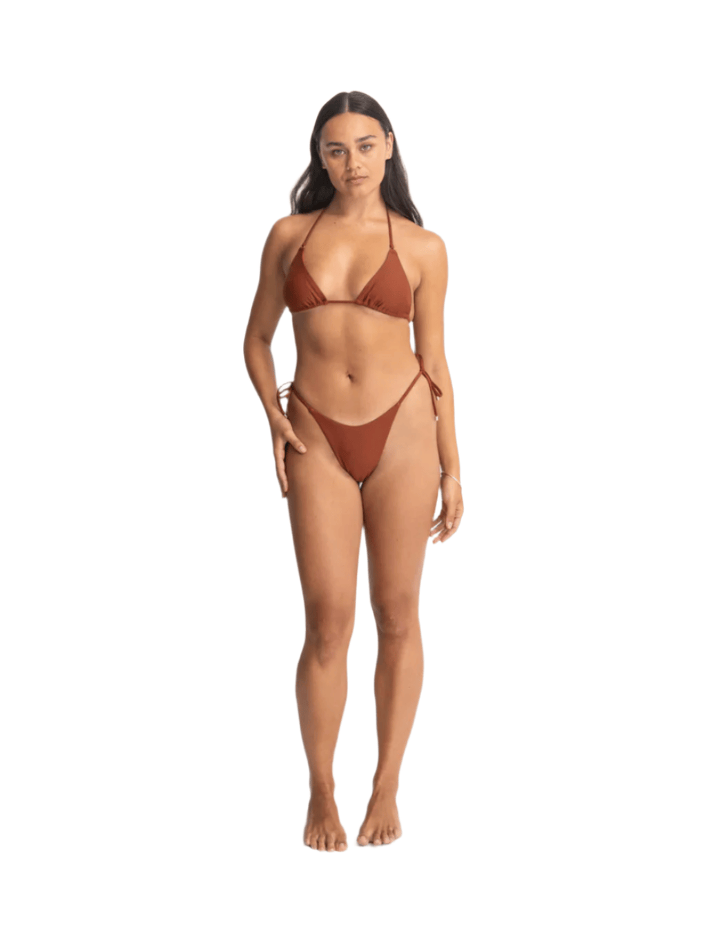 Rhythm - Classic Tie Side Hi Cut Pant - Rust - Velocity 21