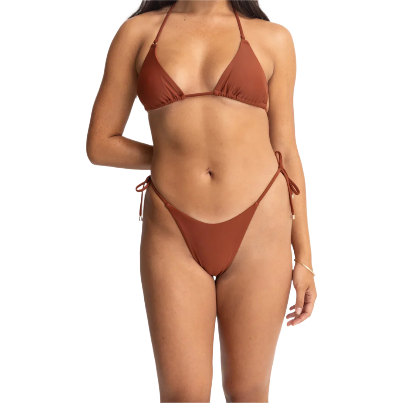 Rhythm - Classic Tie Side Hi Cut Pant - Rust - Velocity 21