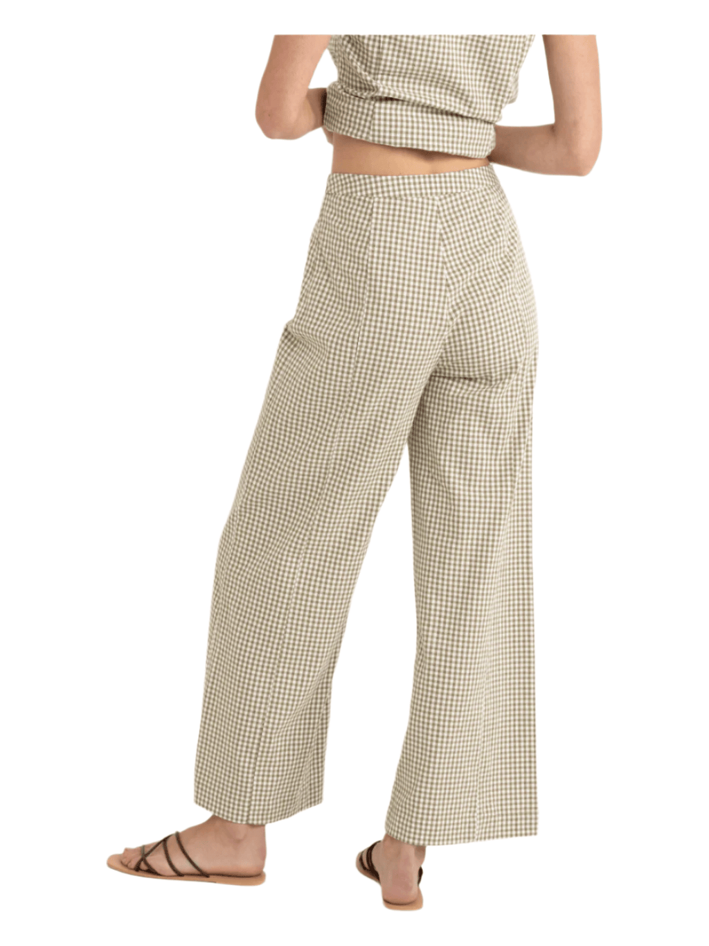 Rhythm - Lola Check Wide Leg Pant - Velocity 21