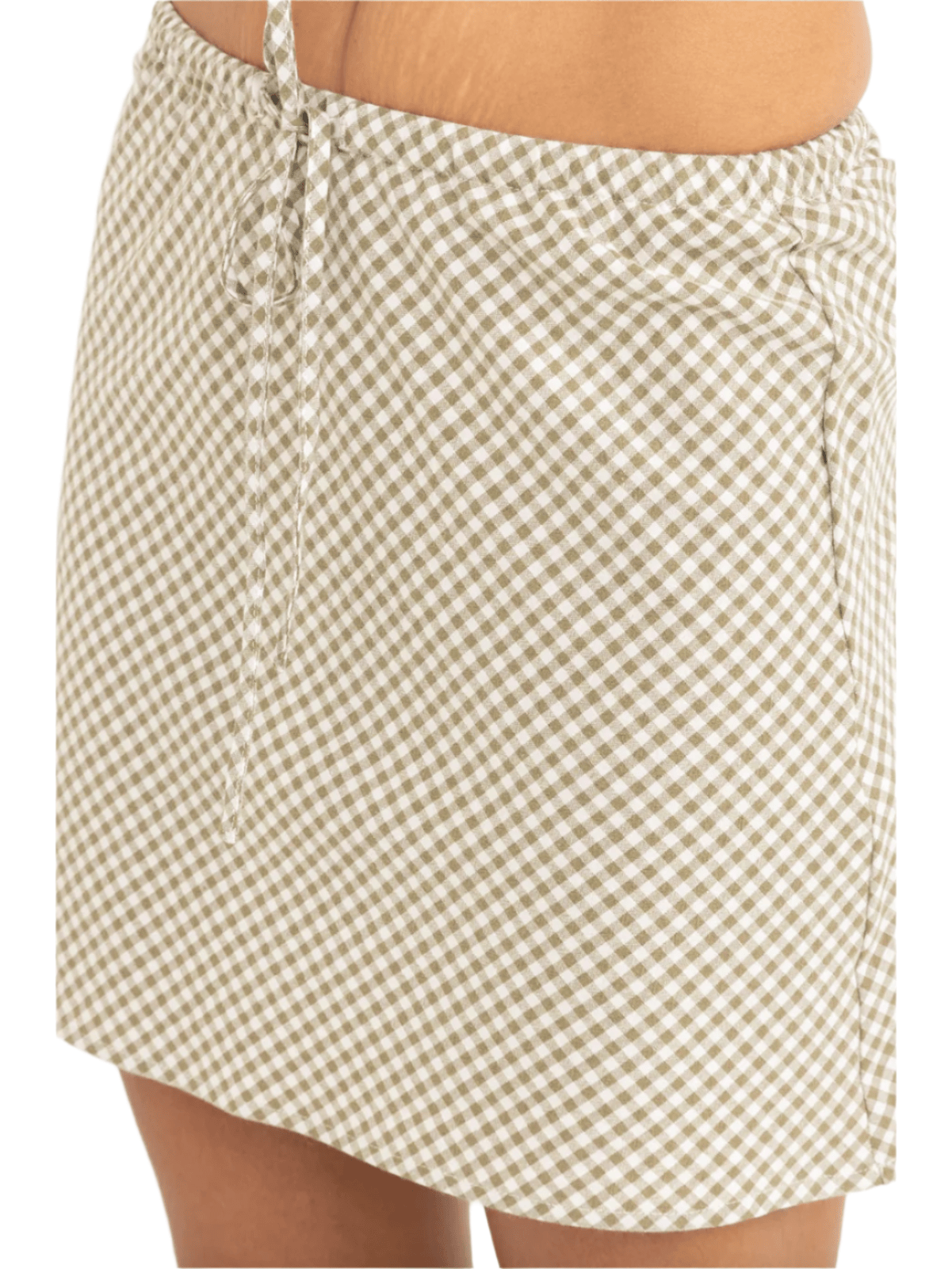 Rhythm - Lola Check bias Cut Mini Skirt - Velocity 21