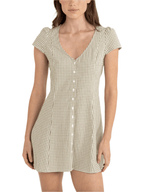 Rhythm - Lola Check Cap Sleeve Mini Dress - Velocity 21
