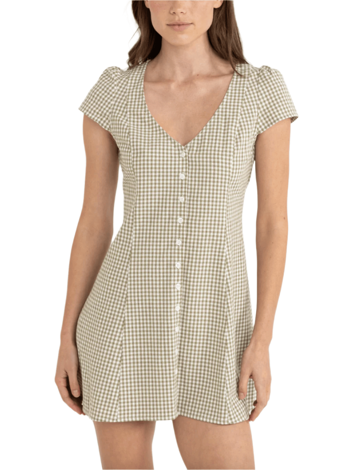 Rhythm - Lola Check Cap Sleeve Mini Dress - Velocity 21