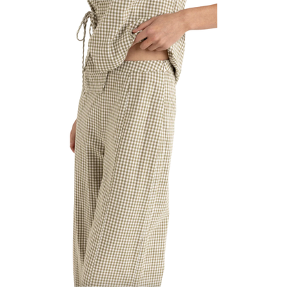 Rhythm - Lola Check Wide Leg Pant - Velocity 21