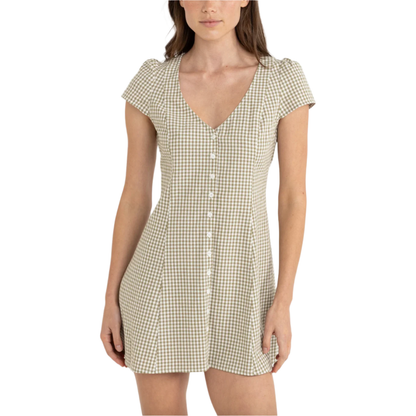 Rhythm - Lola Check Cap Sleeve Mini Dress - Velocity 21