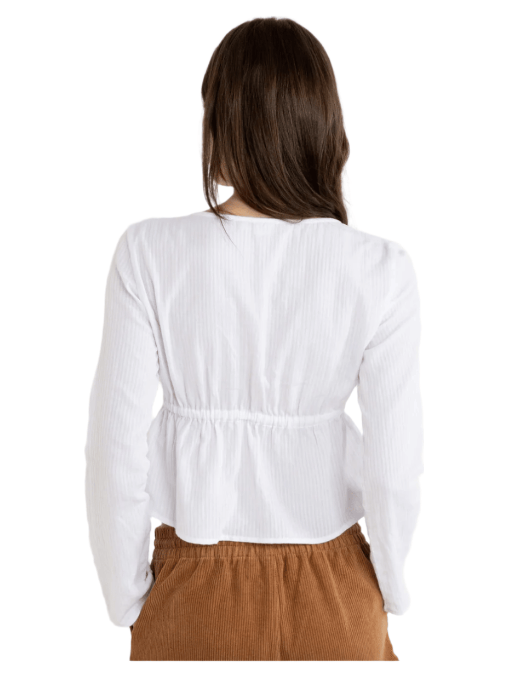 Rhythm - Belle Tie Front Long Sleeve Top - Velocity 21