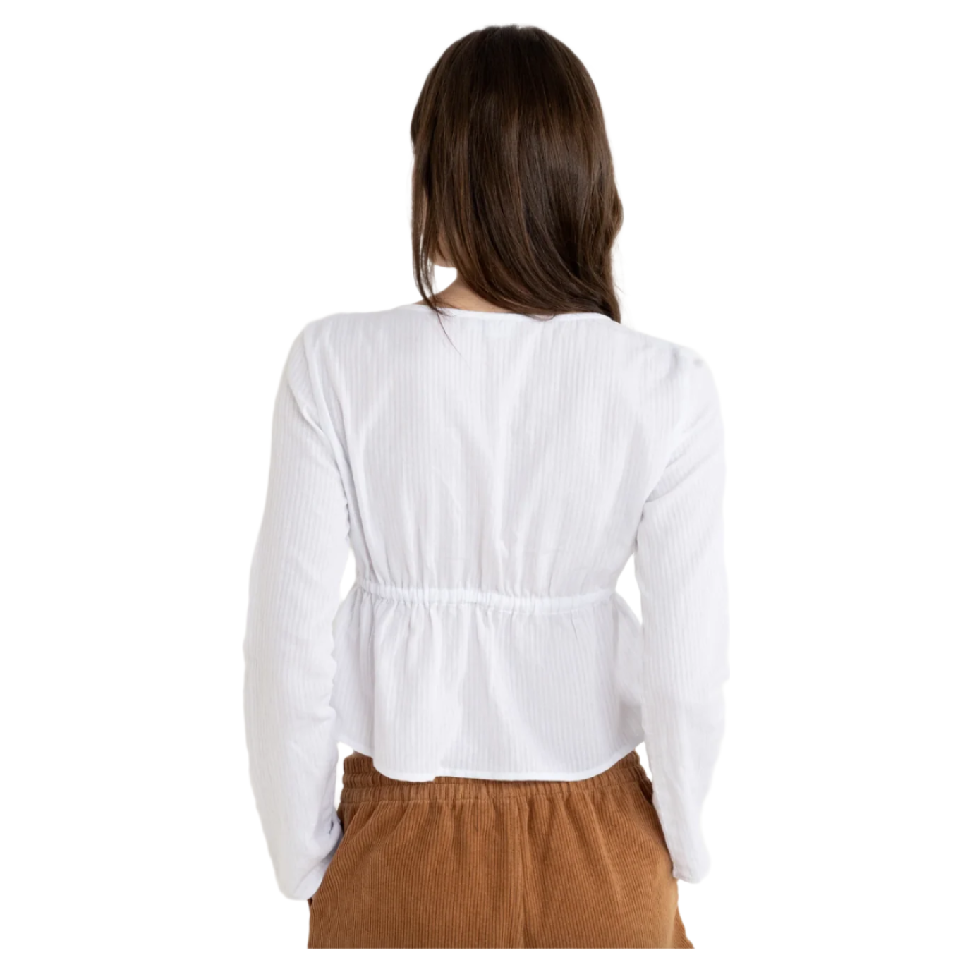 Rhythm - Belle Tie Front Long Sleeve Top - Velocity 21
