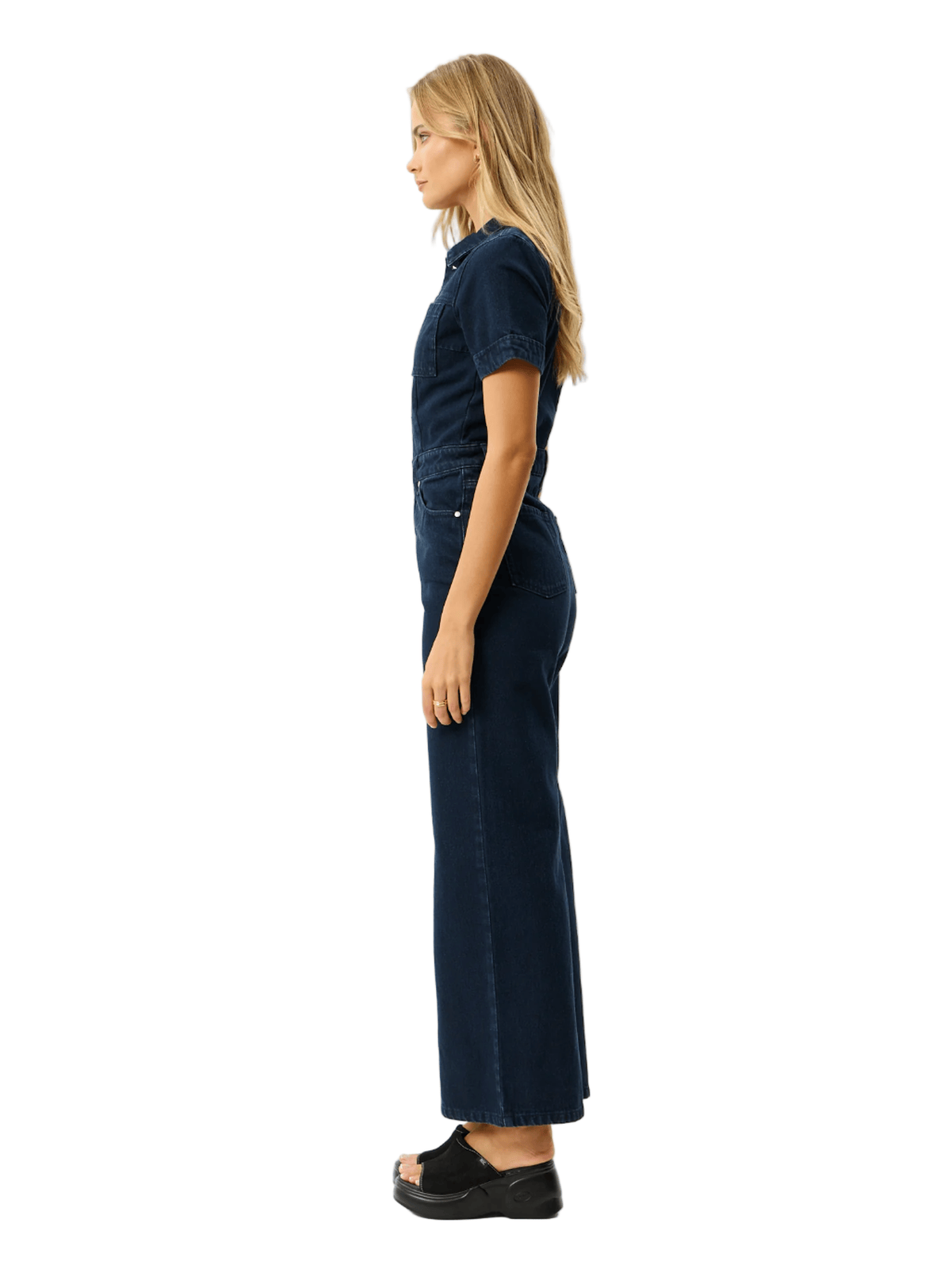 Afends - Western Miami Denim Flared Jumpsuit - Velocity 21
