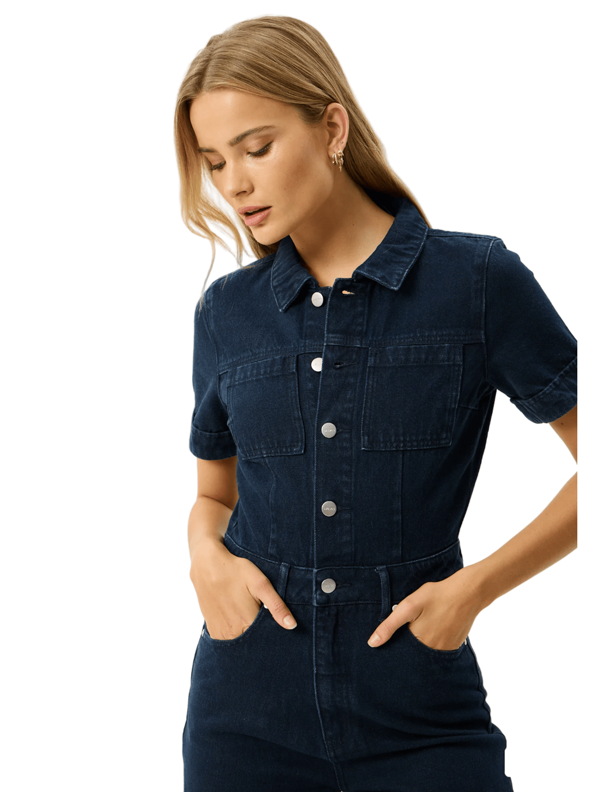 Afends - Western Miami Denim Flared Jumpsuit - Velocity 21