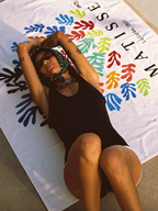 La Gerbe Beach Towel