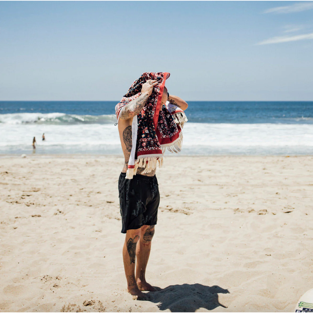 Slowtide - Haven Beach Towel - Burgundy - Velocity 21
