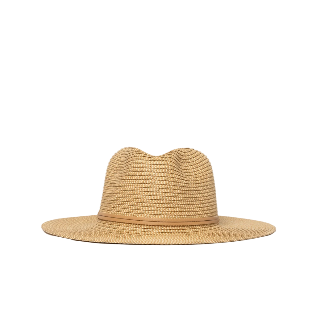Rusty - Gisele Panama Straw Hat - Natural / Caramel - Velocity 21