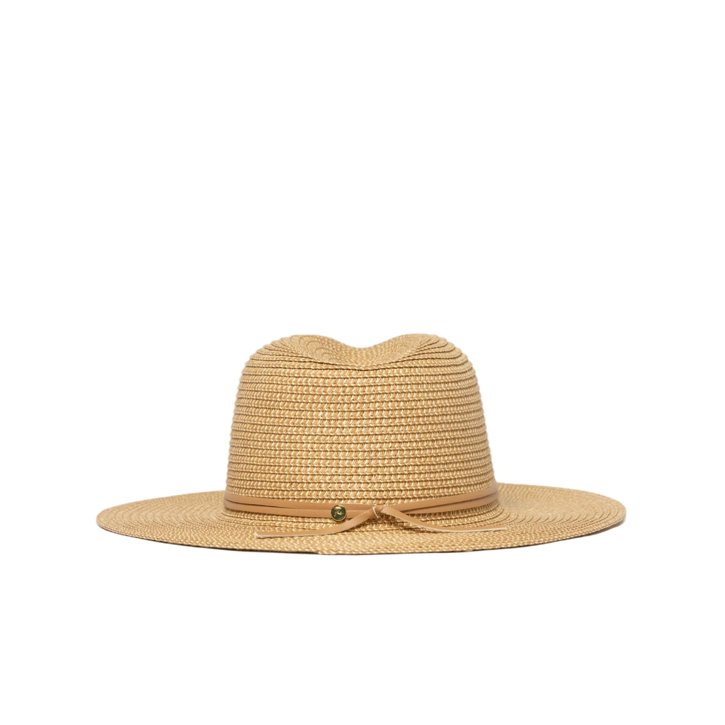 Rusty - Gisele Panama Straw Hat - Natural / Caramel - Velocity 21