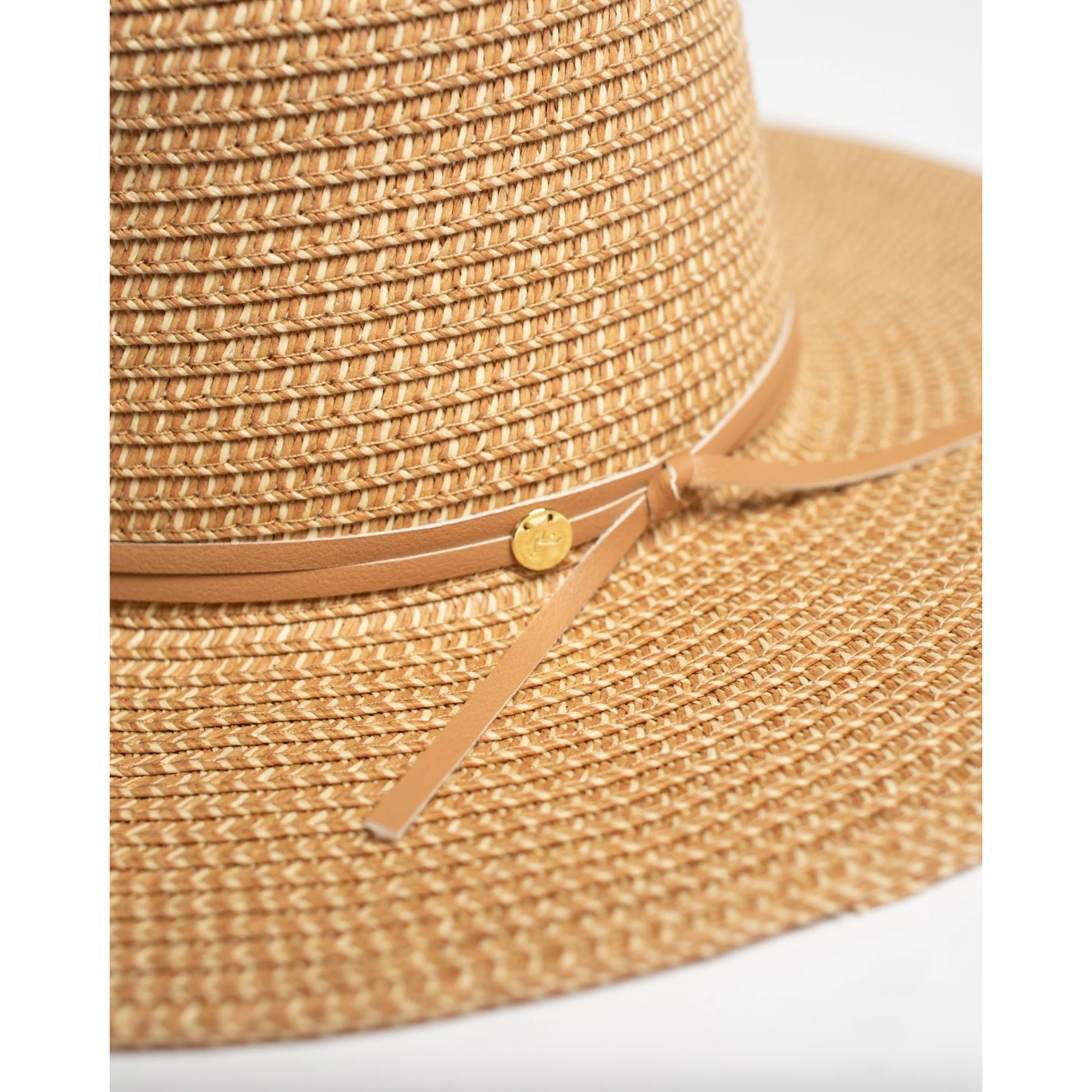 Rusty - Gisele Panama Straw Hat - Natural / Caramel - Velocity 21