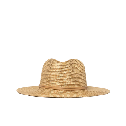 Rusty - Gisele Panama Straw Hat - Natural / Caramel - Velocity 21