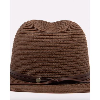 Rusty - Gisele Panama Straw Hat - Chocolate - Velocity 21