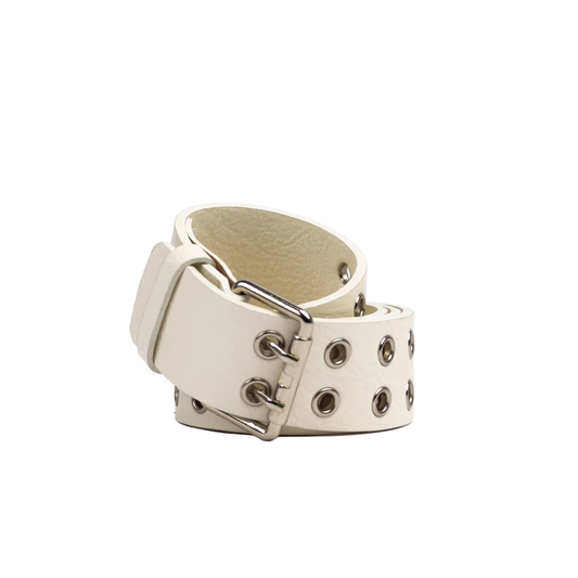 Rusty - XOXO Eyelet Belt - Off White - Velocity 21