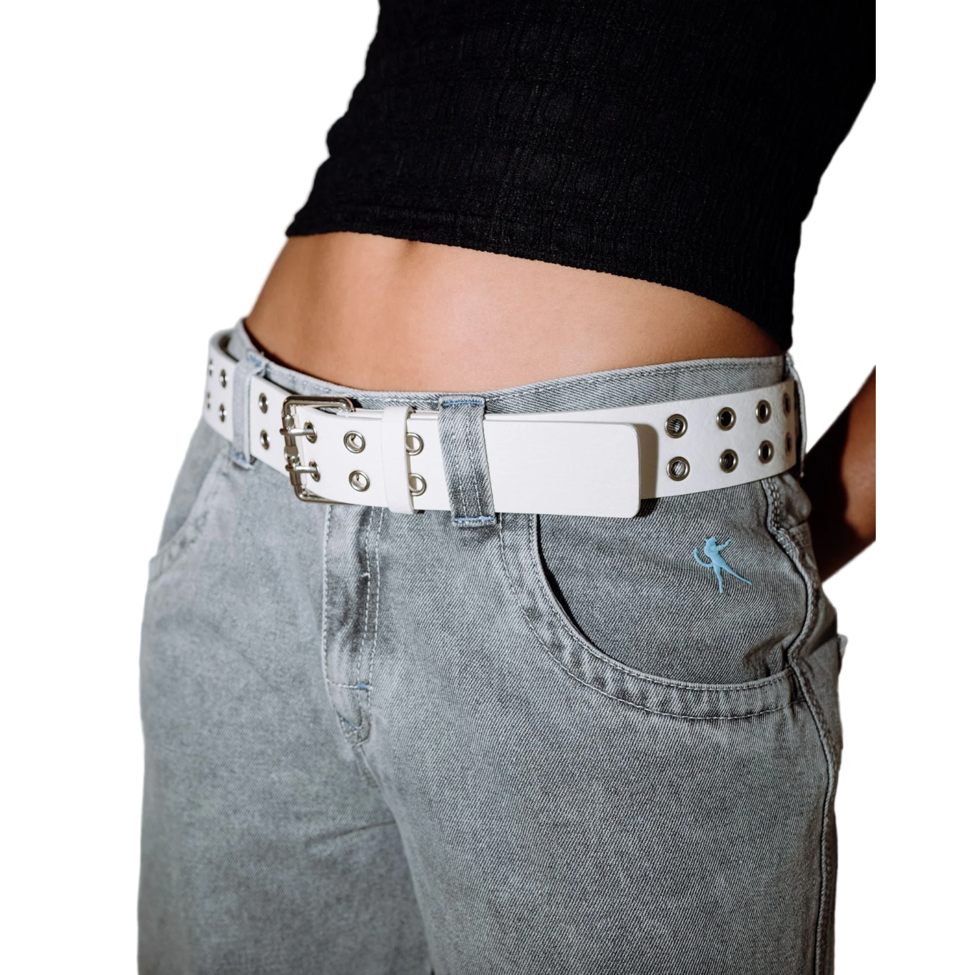 Rusty - XOXO Eyelet Belt - Off White - Velocity 21