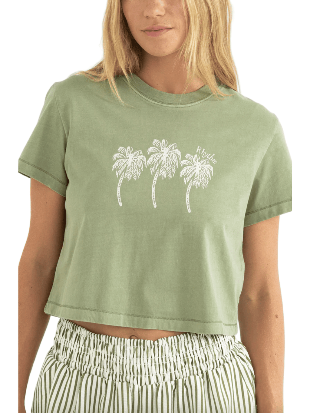 Rhythm - Palms Crop Crew Tee - Velocity 21