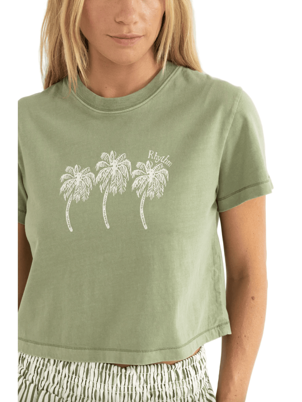 Rhythm - Palms Crop Crew Tee - Velocity 21