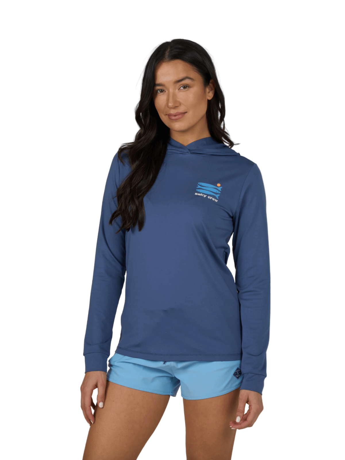 Salty Crew - Small Bite Hood Sunshirt - Indigo - Velocity 21