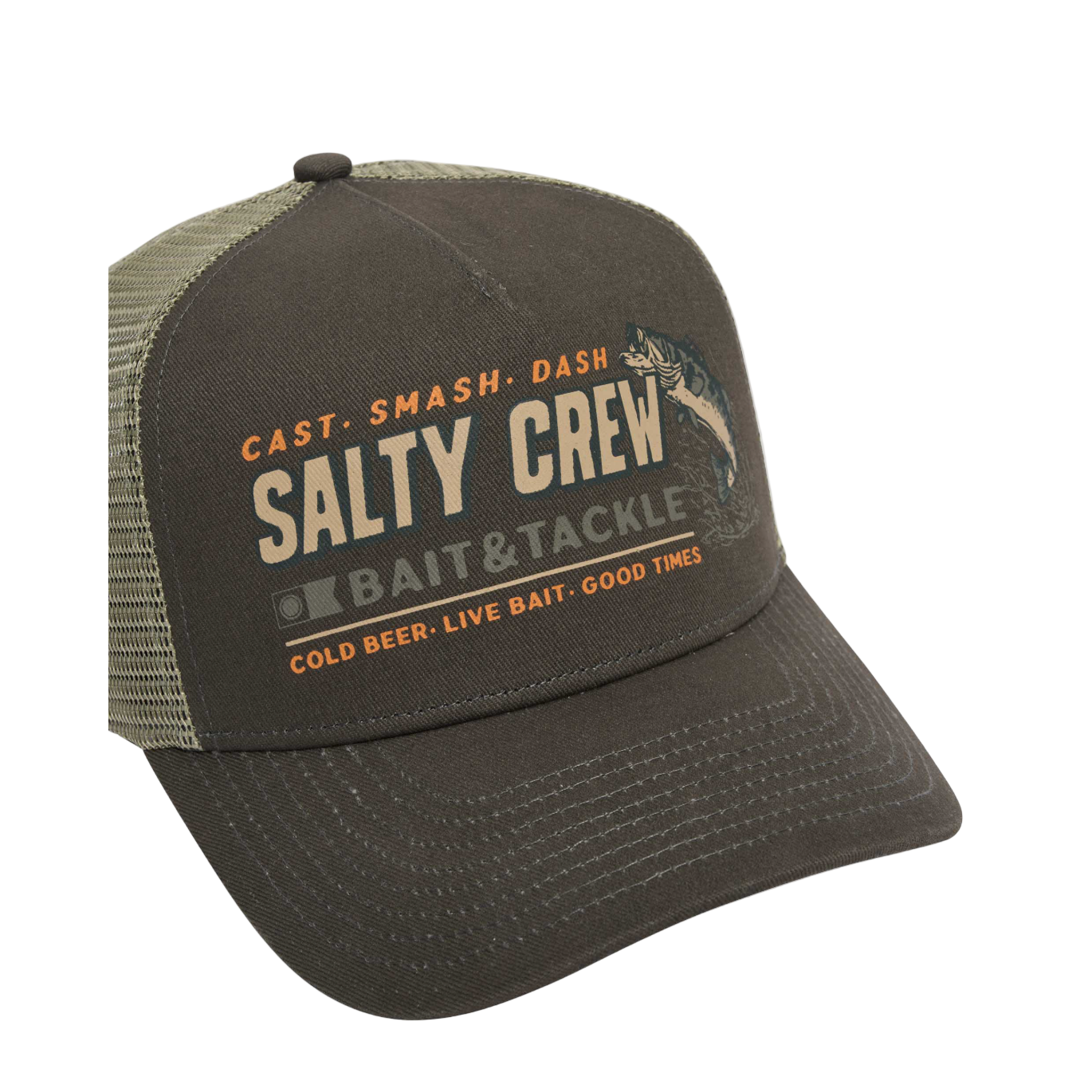 Salty Crew - Live Bait Retro Trucker - Coal - Velocity 21