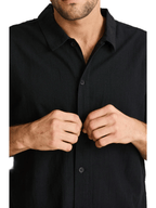 Rhythm - Classic Linen SS Shirt - Black - Velocity 21