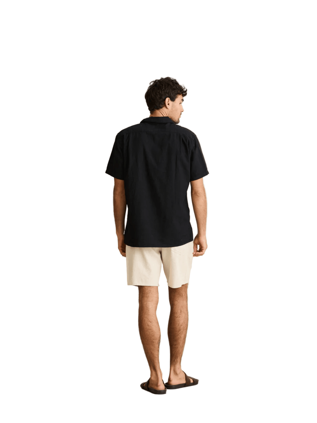 Rhythm - Classic Linen SS Shirt - Black - Velocity 21