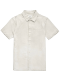 Beige short-sleeve shirt on a white background
