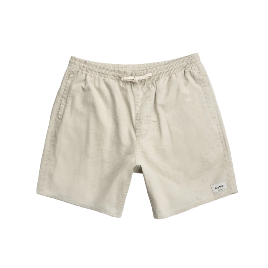Beige shorts on a white background