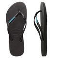 Havaianas - Slim Rubber Logo - Black/Blue - Velocity 21