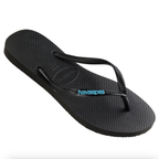 Havaianas - Slim Rubber Logo - Black/Blue - Velocity 21