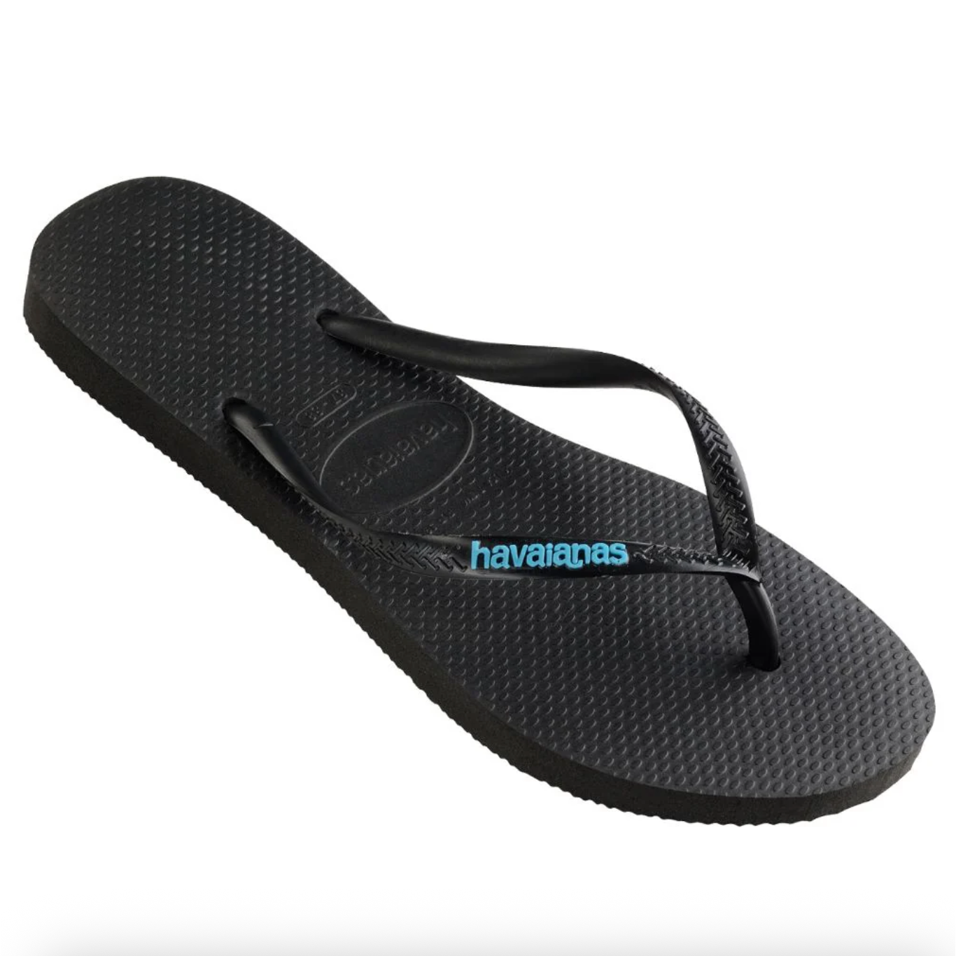 Havaianas - Slim Rubber Logo - Black/Blue - Velocity 21