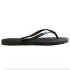 Havaianas - Slim Rubber Logo - Black/Blue - Velocity 21
