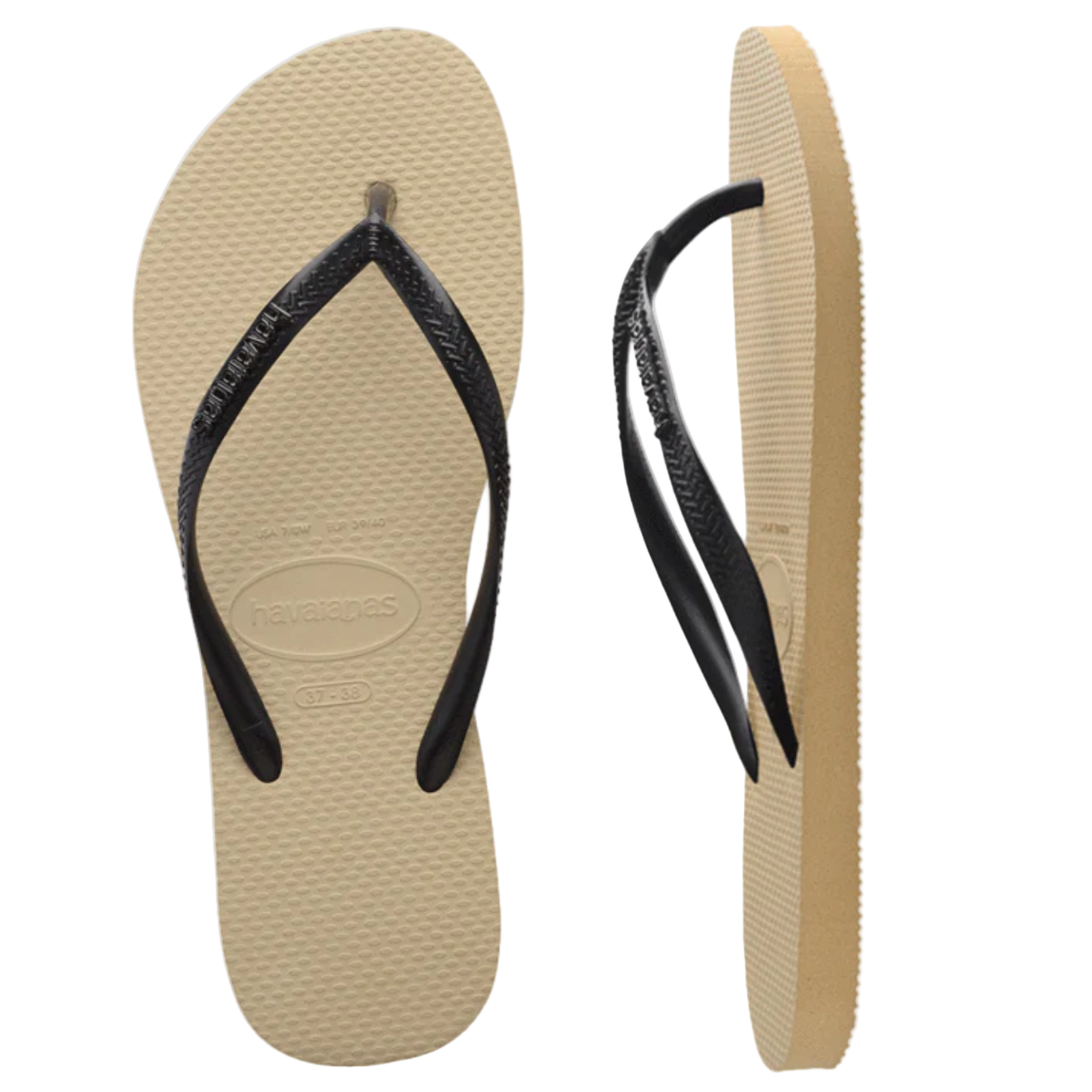 Havaianas - Slim Metal Logo - Sand Grey/Black - Velocity 21