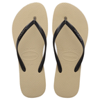 Havaianas - Slim Metal Logo - Sand Grey/Black - Velocity 21