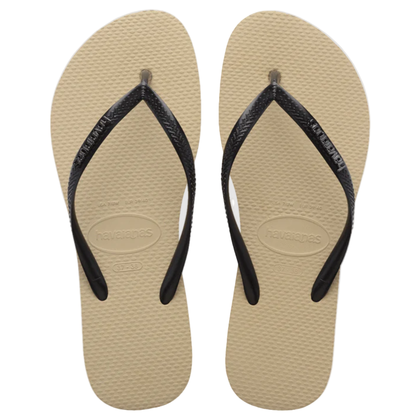 Havaianas - Slim Metal Logo - Sand Grey/Black - Velocity 21