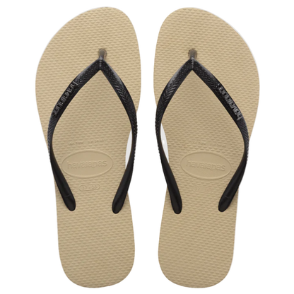 Havaianas - Slim Metal Logo - Sand Grey/Black - Velocity 21
